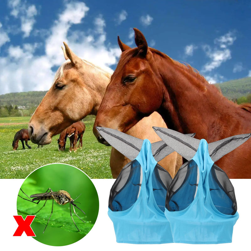 10 Pcs Horse Supplies 8 Pcs Mesh Fly Boots and 2 Pcs Horses Fly Masks with Ears Set, Fly Masks with Ears Smooth, Protective Breathable Mesh Horse Leggings for Preventing Painful Fly Bites - BeesActive Australia