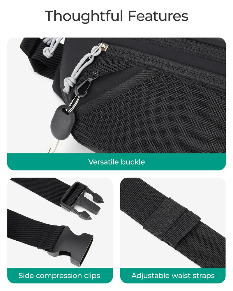 BAGSMART Fanny Packs for Women Belt Bag with Adjustable Strap Crossbody Waist Bag Pack for Running Hiking Workout Travel, Camel