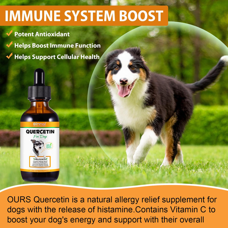 Quercetin for Dogs, Dog Quercetin Liquid Drops Supports Dogs Allergy Relief, Dog Herbal Supplement - Pet SuppliesQuercetin for Dog Itch Remedies - 60 ml / 2 fl.oz - PawsPlanet Australia