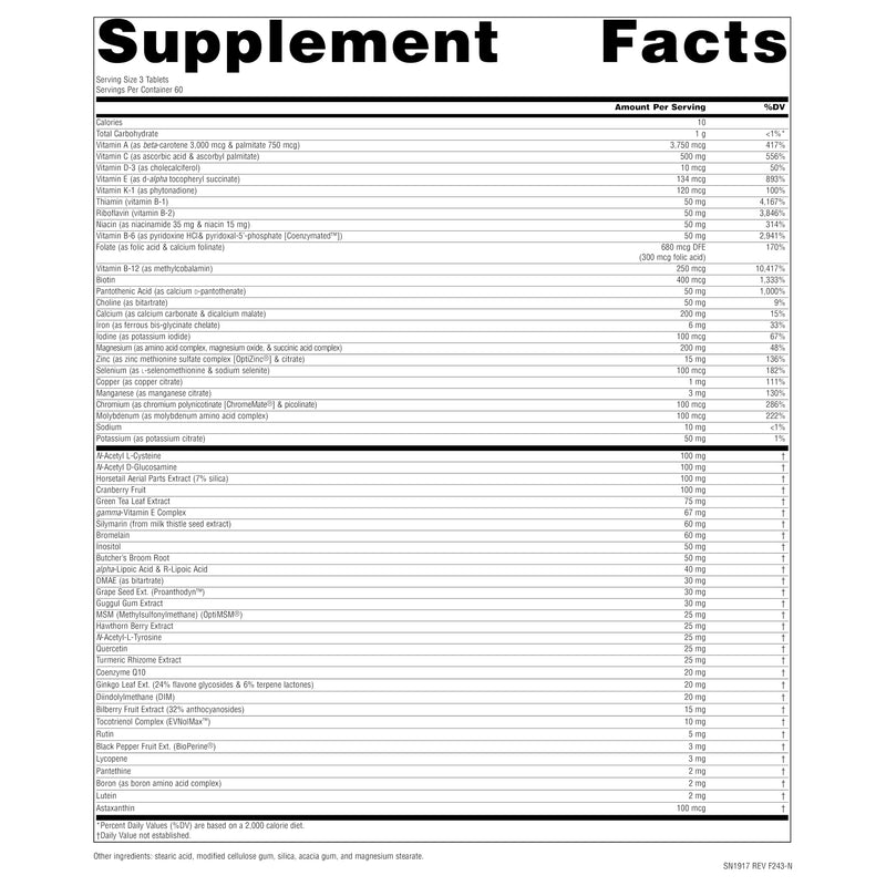 Source Naturals Women's Life Force Multiple, Daily Multivitamin & Immune Health, Rejuvenating Energy* Supplement - 180 Tablets 180 Count (Pack of 1)