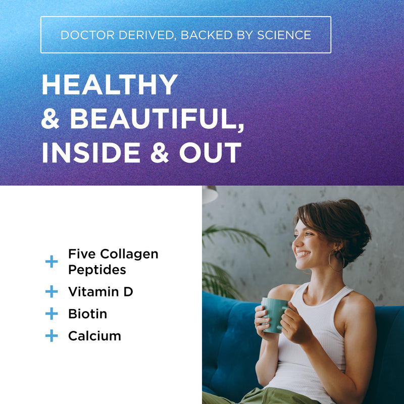 Dr. Emil Multi Collagen, Types I, II, III, V & X with Biotin, 180 Capsules | Hydrolyzed Multi Collagen Supporting Hair, Skin, Nails, and Joints, Non-GMO and Dairy-Free with Biotin and Vitamin D