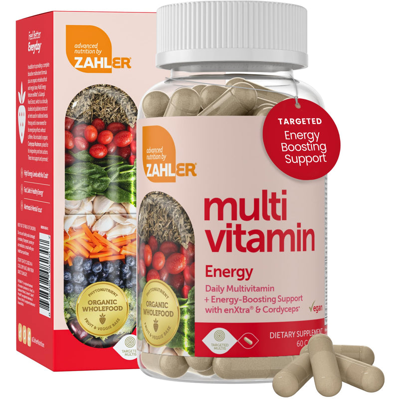 Zahler - Daily Multivitamin for Women & Men with Energy Vitamins, Minerals & Iron (60 Count) Kosher Men & Womens Multivitamins for Healthy Energy - Multi Vitamins for Adults - Made in USA Supplements