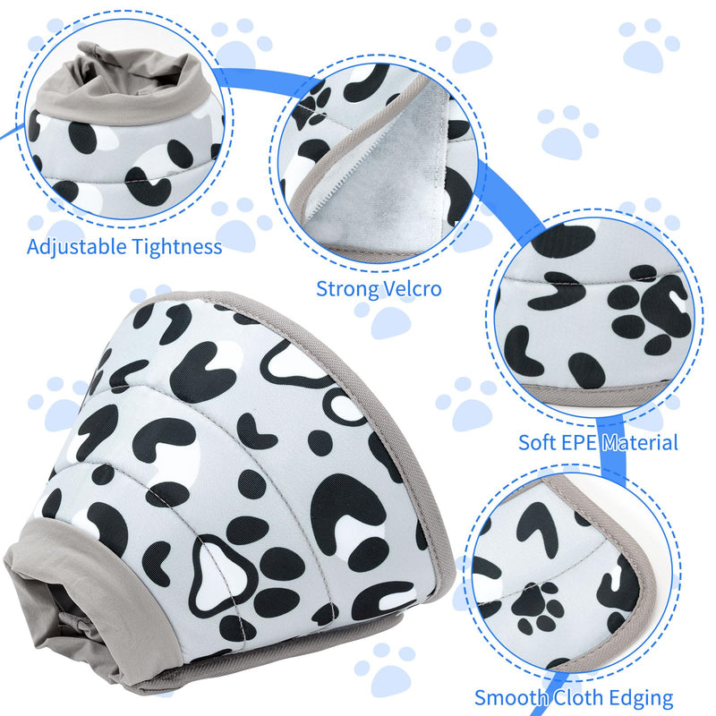 Soft cat neck collar, cat neck collar for after operations and injuries, adjustable neck collar for cats, prevents licking wounds cat collar (grey, M) grey - BeesActive Australia