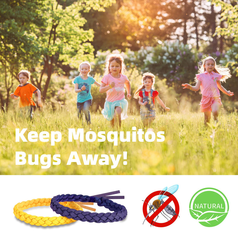 24 Pack Mosquito Repellent Bracelets, DEET-Free, Individually Wrapped PU Leather Insect & Bug Repellent Wrist Bands - BeesActive Australia