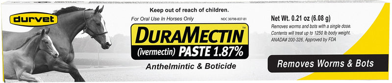 Durvet Duramectin Equine Wormer Paste - 3 Tubes - BeesActive Australia