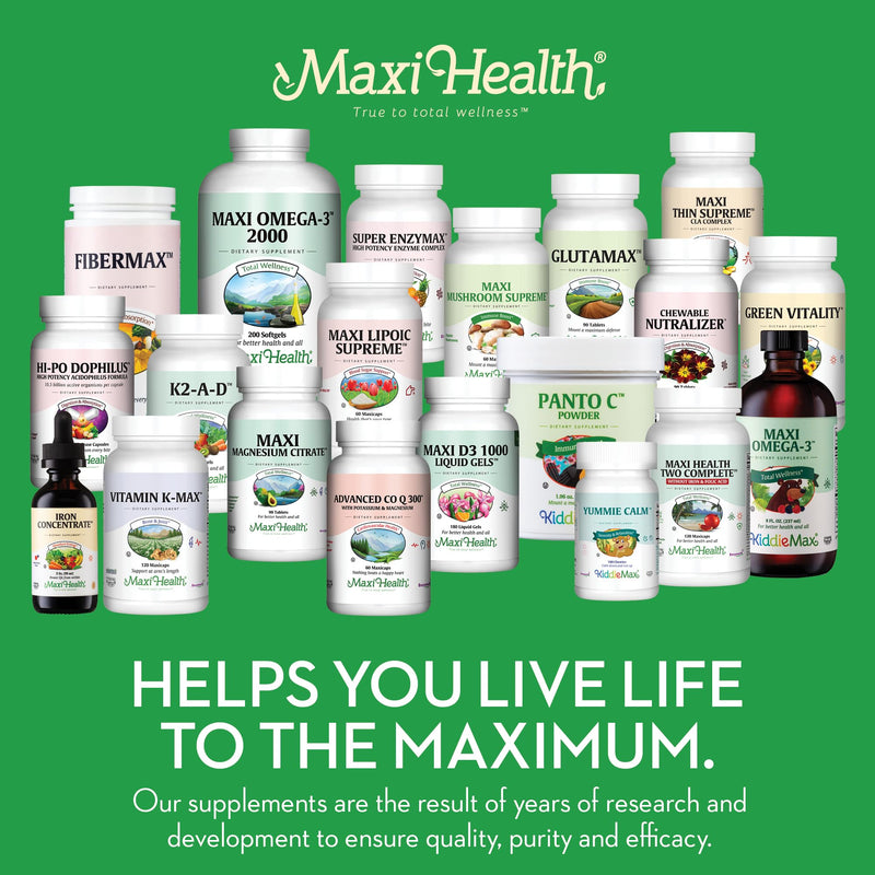 Maxi Health Liquid Vitamin B Complex – 9 Essential B Vitamins Including B1 B6 B12 Drops – Supports Energy, Brain Function, & Immune Function Raspberry Kosher, 2 fl. oz. | Kosher | Liquid B Complex | 9 B Vitamins, Raspberry | Energy, Brain & Immune Supp...