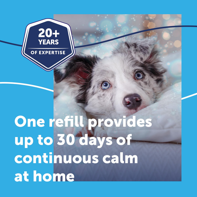 30 Day Refill For Adaptil Calm Home Diffuser For Dogs | 1 Refill For Adaptil Dog Calming Plug In Pheromone Diffuser To Help Reduce Anxiety And Stress In Pet Dogs | Diffuser Helps Dogs Stay Calmer 30 day refill pack