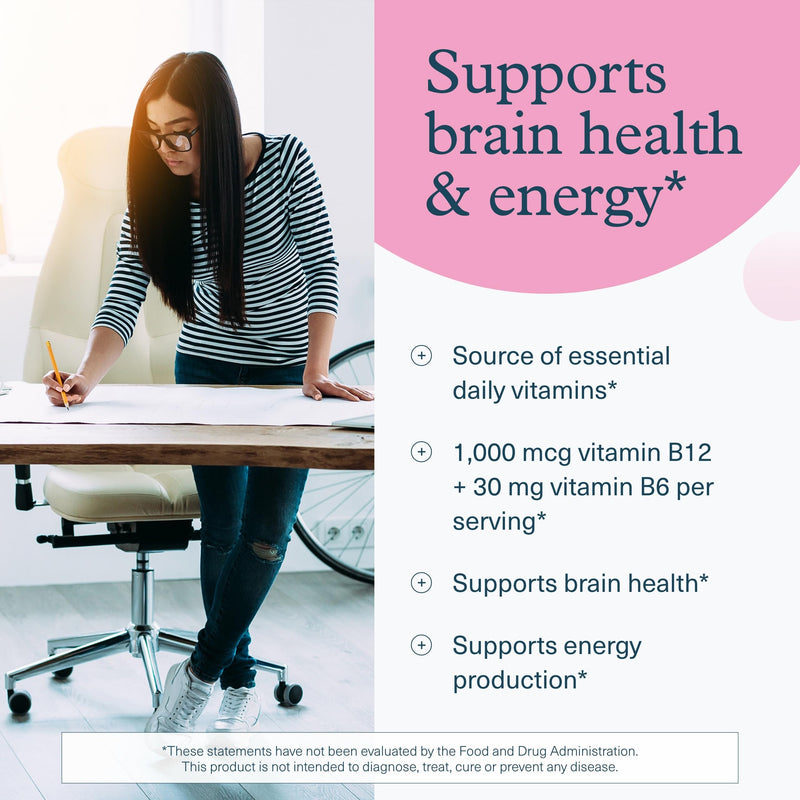 Youtheory B12B6, 60 Vegetarian Capsules, 60-Day Supply | Vegan Vitamin B6 and Vitamin B12, Offers Brain Health, Energy, and Immunity Support*, Dairy, Soy, and Gluten-Free Unflavored 60 Count (Pack of 1)