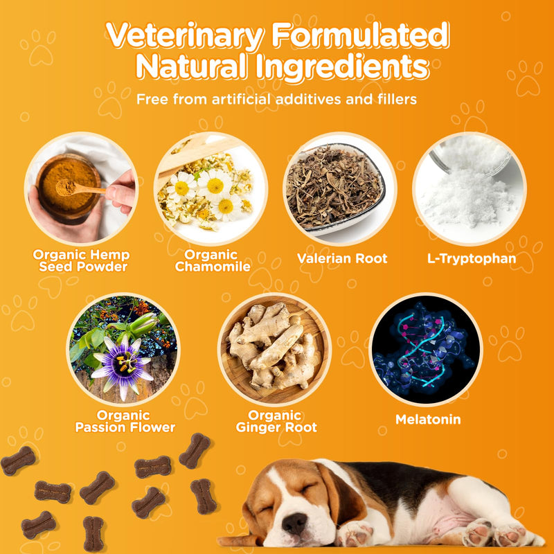Dog Calming Chews 100 Count Large Particle,Anxiety Relief Treats for Dogs,Sleeping Aid Supplement,Aid with Separation, Barking, Stress Relief, Thunderstorms 100% Natural Ingredients,Chicken Flavor