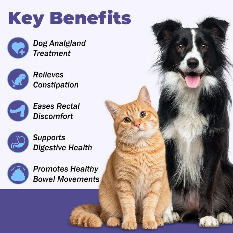 Anal Gland Support for Dogs - Dog Constipation Relief - Anal Gland Chew Alternative - Anal Gland Relief for Dogs, Scooting Relief & Healthy Intestinal Function - 3-Pack