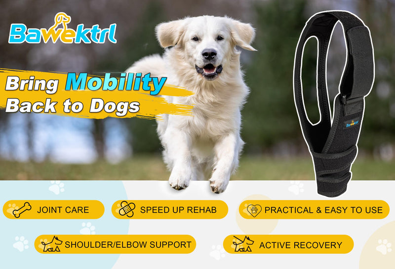Dog Elbow Protector for Front Leg, Adjustable Shoulder Brace Metal Splint for Hygroma, Arthritis, Dysplasia Relief, Prevents Calluses & Pressure Sores from Hard Floors, Aids Wound Healing S-Right