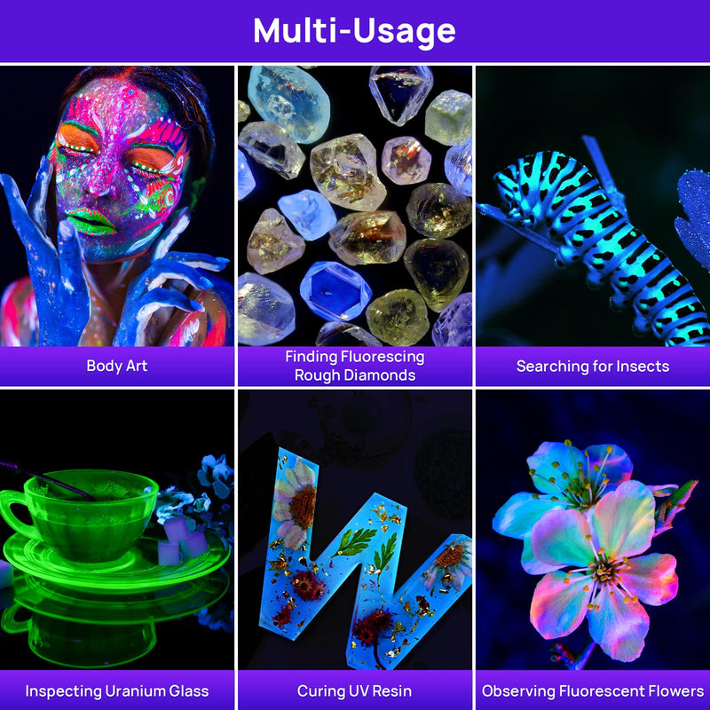 UV Flashlight Black Light, Consciot 51 LED 395nm Ultraviolet Blacklight, Portable Torch Light Pet Urine Detector for Dog/Cat Urine, Dry Stains, Bed Bug, Resin Curing, Matching with Pet Odor Eliminator 1 Pack - BeesActive Australia