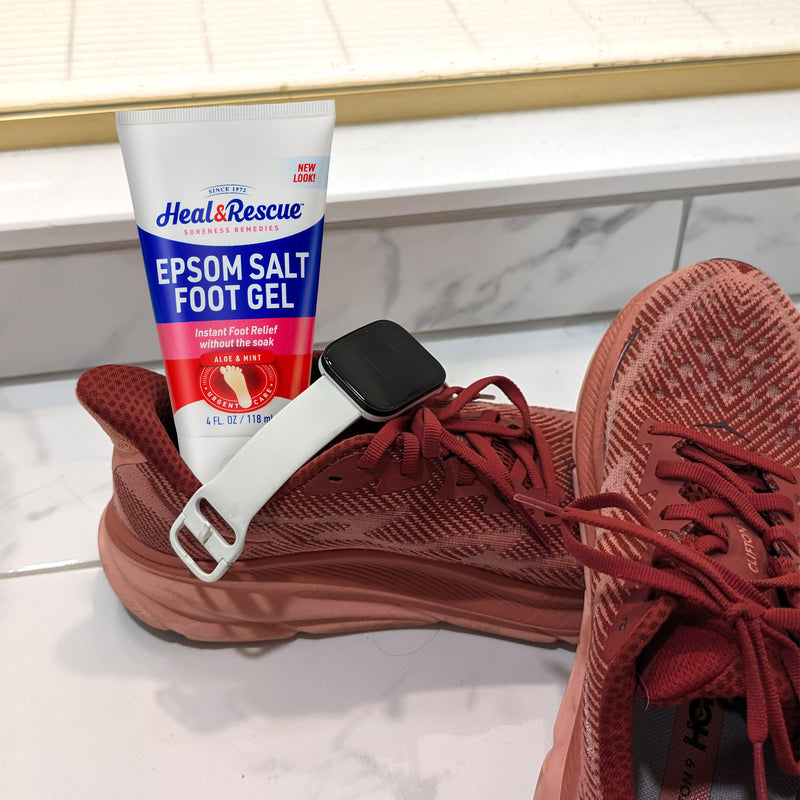 Heal&Rescue Epsom Salt Foot Gel, 4 Ounce, Soothing Relief for Painful, Tired, Aching Feet, Ditch the Foot Bath for Instant Relief 4 Fl Oz (Pack of 1) - BeesActive Australia
