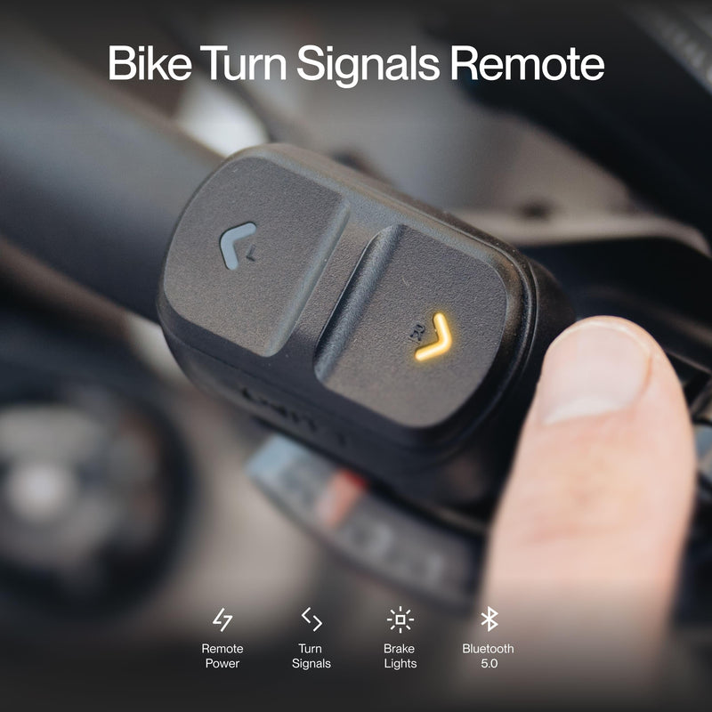 UNIT 1 Navigation Remote - Wireless Handlebar Controller for Turn Signals, Single Light, Double Light, and Brake Lights - USB-C Rechargeable and IPX6 Waterproof - Black - BeesActive Australia