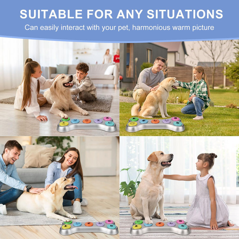 Dog Training Clickers Talking Button Set,Dog Buttons for Communication,Pet Basic Get Started Kit,Dog Buttons for Pet Sound Training Toy - BeesActive Australia