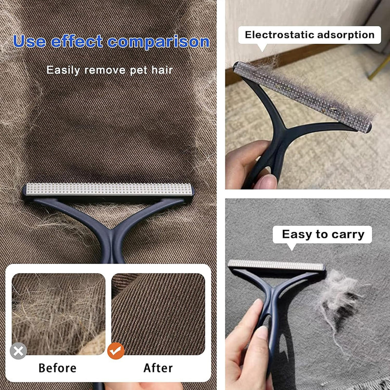 3-Pack Pet Hair Removal Tool,Dog Cat Hair Remover,Lint Shaver Cleaner Pro,Fur Removal Tool,Portable Carpet Scraper,Carpet Rake,Pet Hair Brush for Carpet,Clothes,Car Mats,Couch,Pet Bed,Furniture - BeesActive Australia