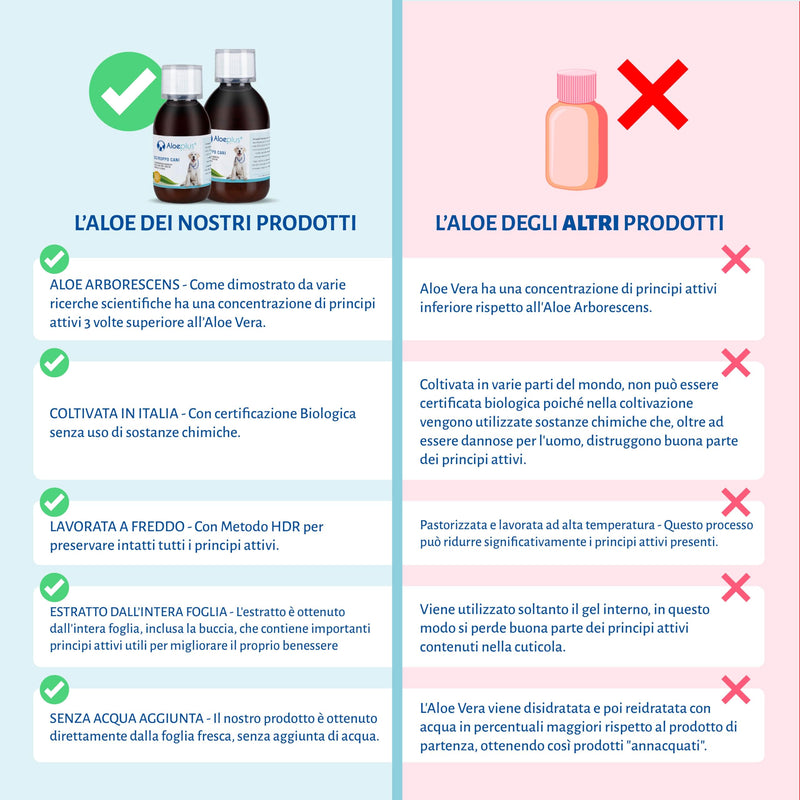 Dogs Syrup 250ml - Energy-Boosting, Detoxifying Complementary Food Made with Organic Aloe Arborescens, Strengthens Natural Defenses, Ideal as a Tonic for Senior Dogs and Puppies