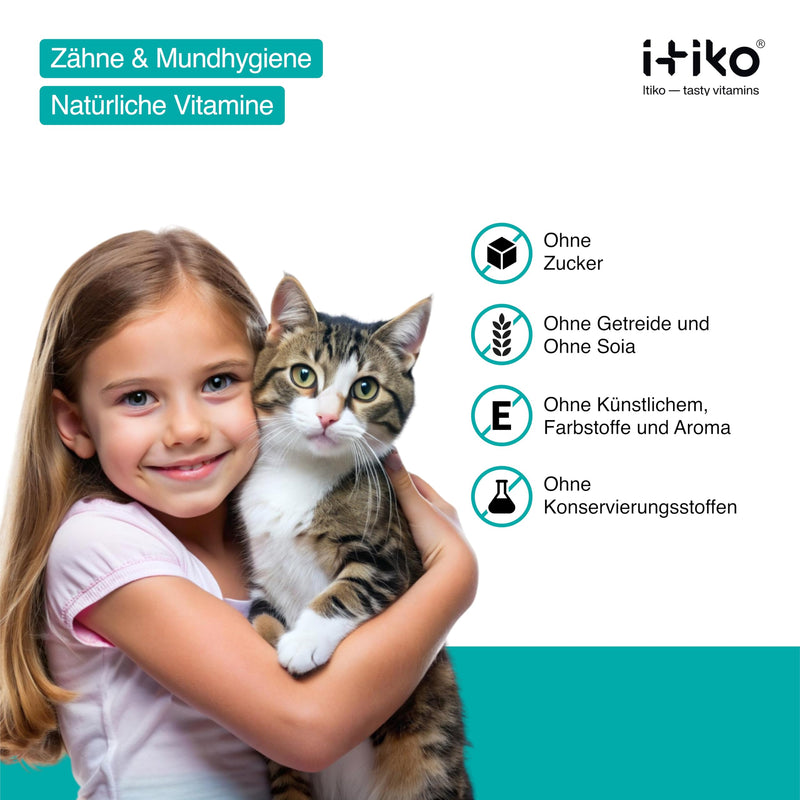 Itiko - Cat Dental Care Snacks - Natural Treats for Cats - Fight Cat Bad Breath - Alternative to Tartar Spray - BeesActive Australia