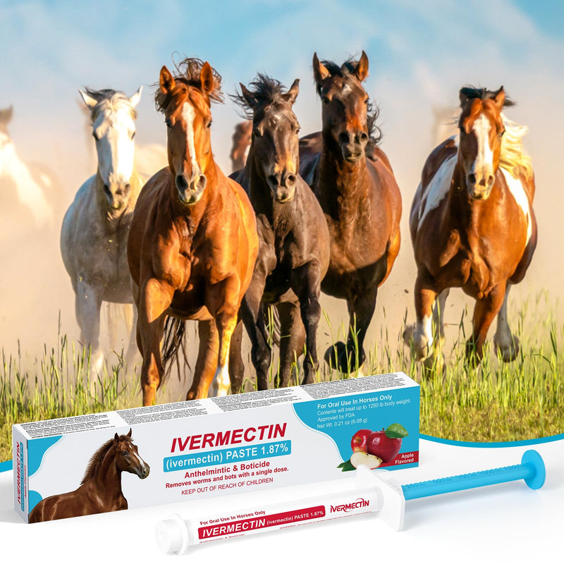 Ivermect Horse Paste 1.87%, for Horse Use Only, 6.08g, 1 Pack, Appled Flavored
