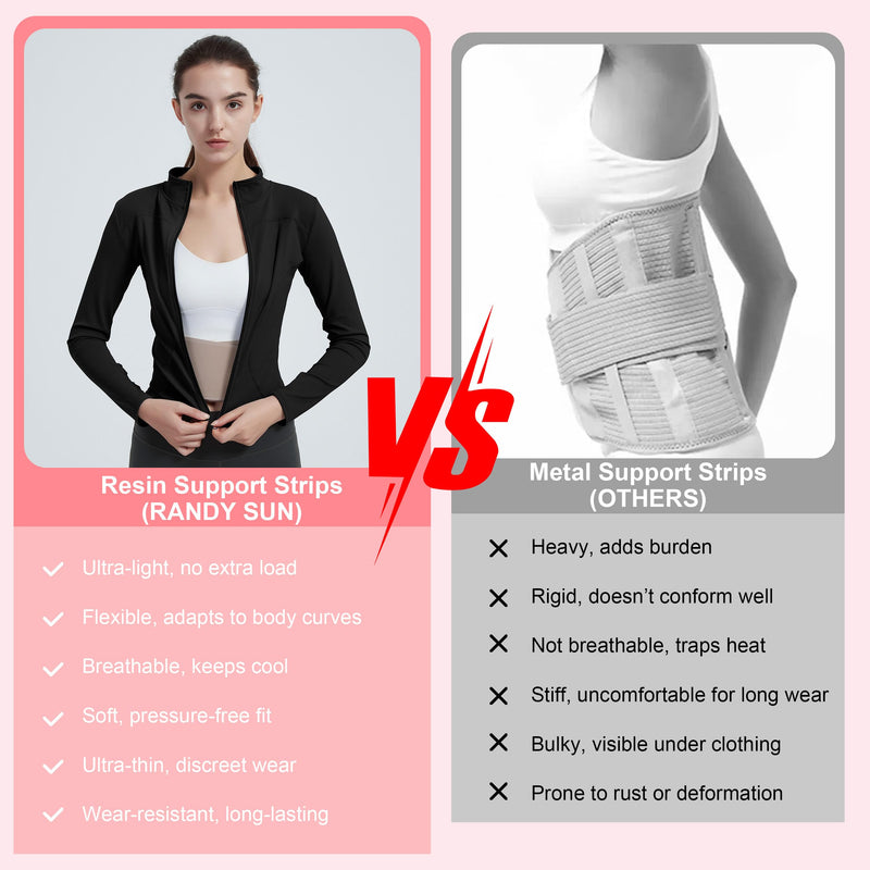 RANDY SUN Ultra Thin Back Brace, Lightweight Breathable for Women & Men, Invisible Lumbar Support Belt for Lower Back Pain Relief and Posture Correction Beige XL/XXL(Waist:36"-43") XL/XXL(Waist:36"-43")