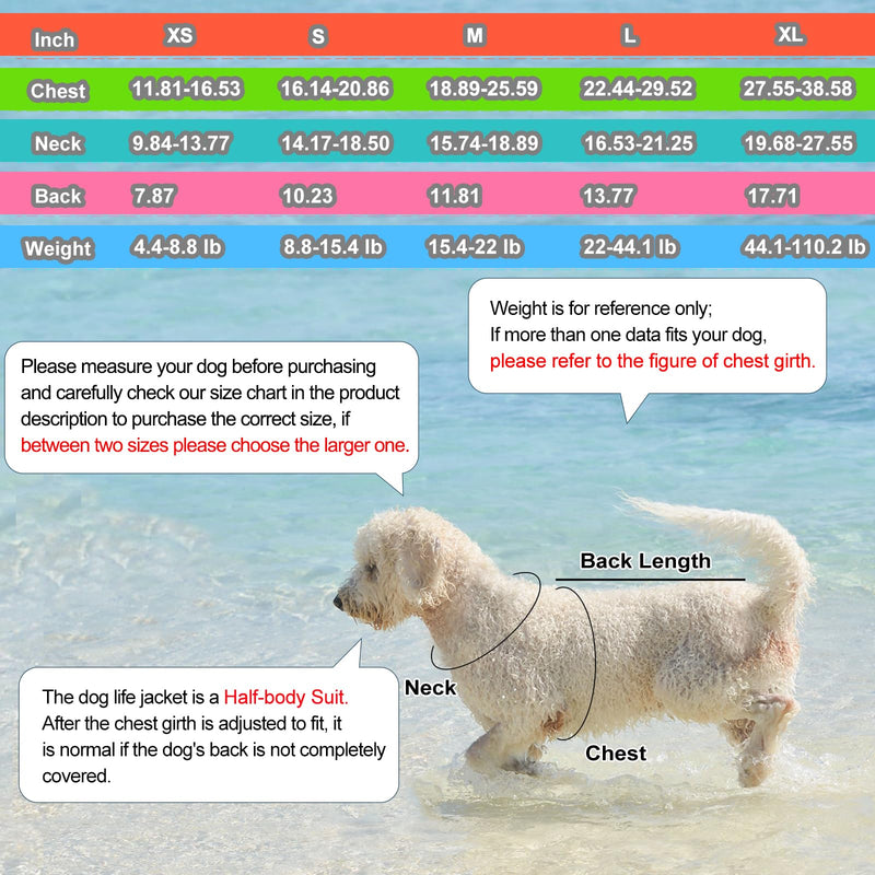 Doglay Dog Shark Life Jacke,Superior Buoyancy Dog Life Vest with Rescue Handle Reflective Stripes & Shark Fin, Ripstop Pet Preserver Swim Vest for Small Medium Large Dogs Pink - BeesActive Australia