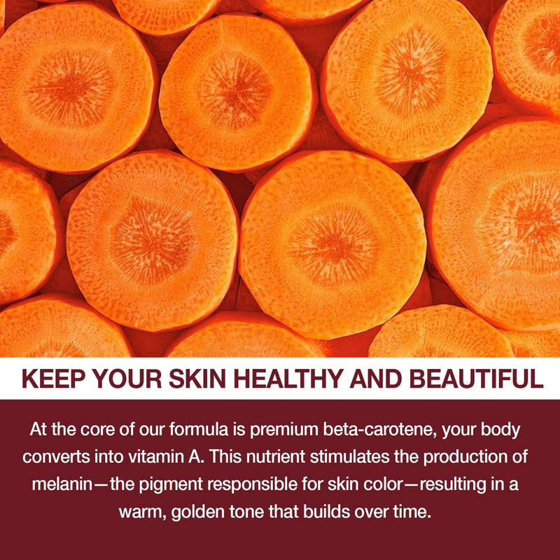 60 Count Bronze Bites Tanning Gummies for Women That Work Fast Without Sun, Self Tan Daily Chews Gummy with Beta Carotene Astaxanthin Lycopene zinc (Citrate) Vitamins for Skin Health