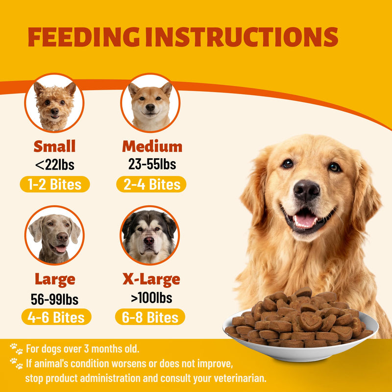 220g Joint Supplement for Dogs - Hip & Joint Health with MSM,Fish Oil,Glucosamine for Dog Chews - Advanced Mobility Support for All Breeds and Ages - Chicken Flavor