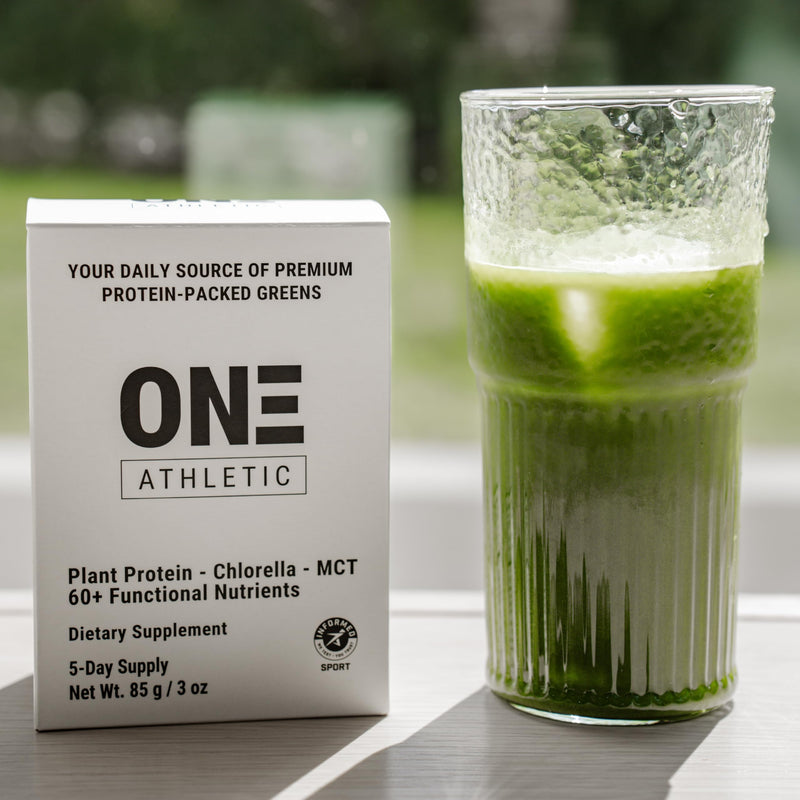 ON3 Athletic Daily Greens & Superfood Blend with Chlorella, 5 Servings | Daily Drink for Immunity Boost | Plant-Based, 60+ Nutrients, Vitamins, Probiotics Herbal 3 Ounce (Pack of 1)