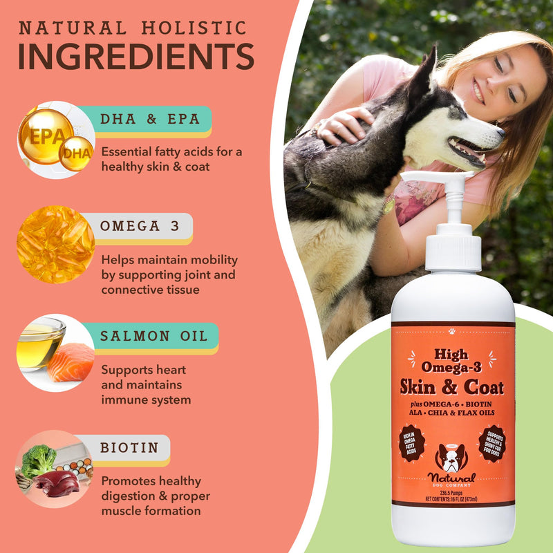 Natural Dog Company Everyday Itch Relief Bundle, Includes (1) Multivitamin Supplement Chews -90 pcs and (1) Skin and Coat Oil Food Topper-16 oz., Vitamins for dogs, Itch relief, Skin and Coat suppleme - PawsPlanet Australia
