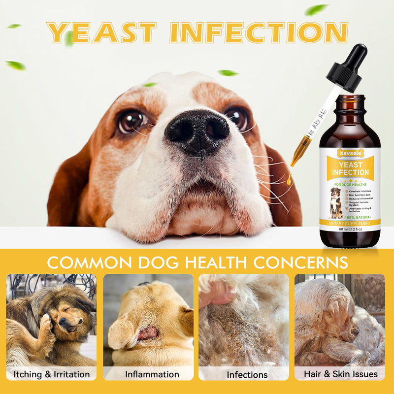 Natural yeast infection treatment for dogs, dog yeast infection treatment drops, for itchy dog skin relief, allergy relief, dog yeast ear infection treatment, inflammation relief - BeesActive Australia