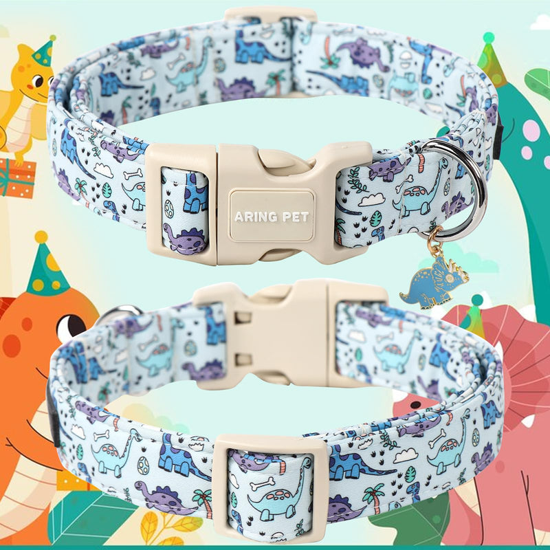 ARING PET Dinosaur Dog Collar-Cute Dog Collar for Small Dogs, Adjustable Dinosaur Print Pet Collars Puppy Collar for Small Medium Large Dogs - BeesActive Australia