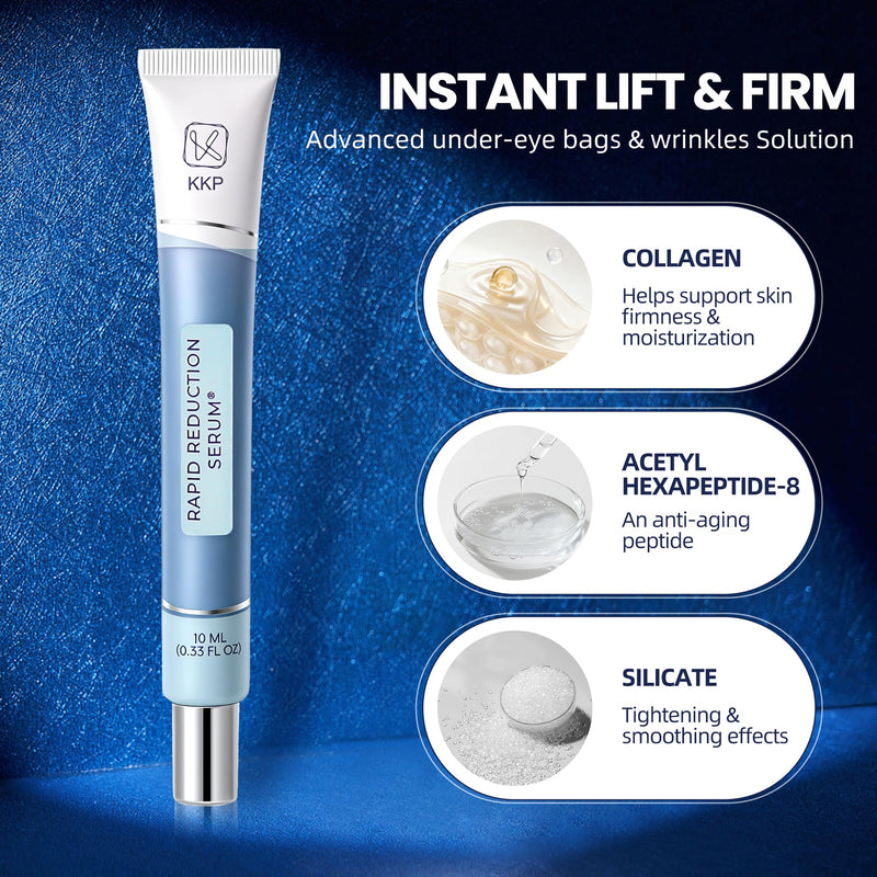 KKP Rapid Reduction Eye Serum & Face Lift Cream - Visibly Reduces Under-Eye Bags, Wrinkles, Dark Circles, Fine Lines & Crow's Feet Instantly, Anti Aging Wrinkle Remover for Face 3PACK - BeesActive Australia