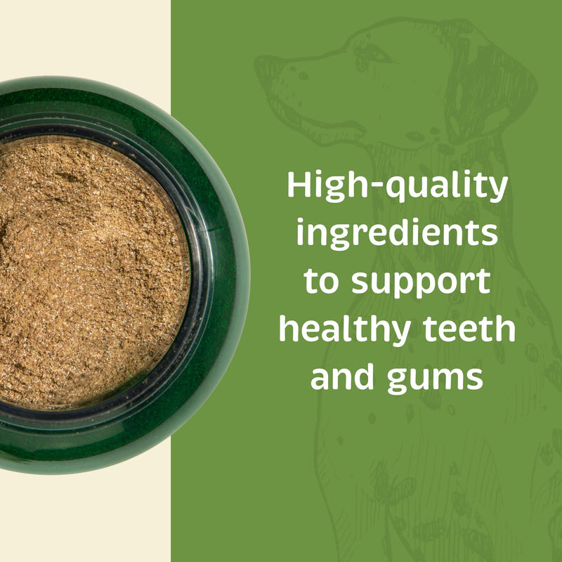 Dental for Cats and Dogs - Teeth Support Powder for Dogs & Cats - Pet Dental Health Supplements with Calcium and Fresh Breath Support - Dental Care for Plaque & Tartar - 165 g - PawsPlanet Australia