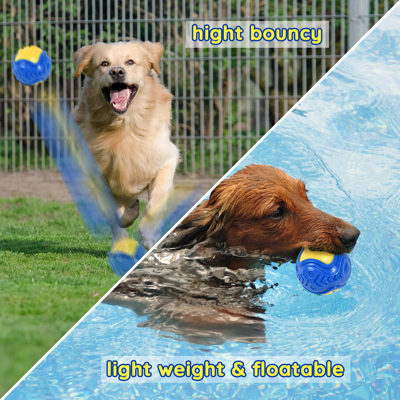 Dog Balls, Squeaky Balls for Dogs 3” Interactive Chew Toy for Aggressive Chewers Puppy Ball Toys Relieves Anxiety and Clean Teeth, BPA Free Non-Toxic Dog Toys for Large and Small Dogs - BeesActive Australia