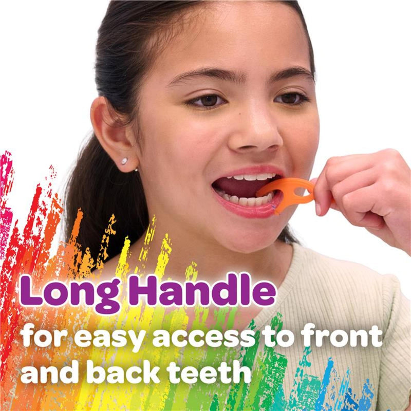 GUM Crayola Twistables Kids Flossers with Fluoride - Designed for Little Hands - Three Fun Fruit Flavors - Easy to Use Kids Floss Picks for Children Ages 3+, 90 Count 90 Count (Pack of 1) - BeesActive Australia