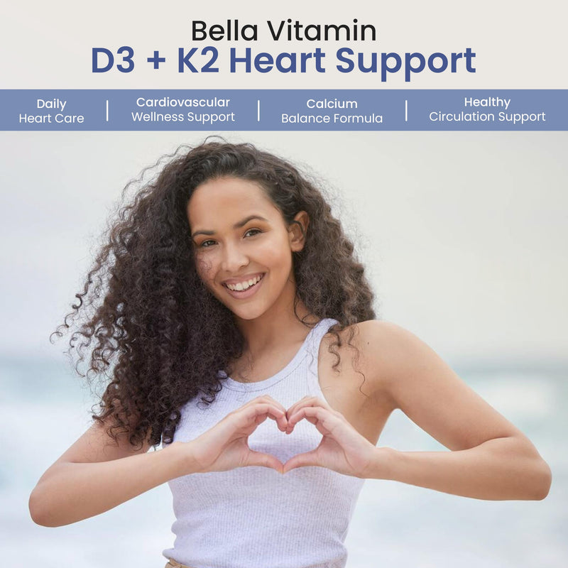 Bella All Natural Vitamin D3 K2 Drops Organic Omega 3 MCT Oil - Evening
