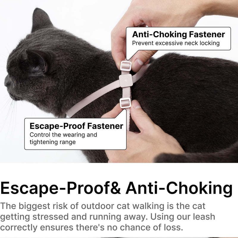 Cat Harness and Leash Set - U.S. IDA Bronze Awarding Design, Escape Proof and Anti-Chocking, for Walking and Training, Lighweight for Kitten and Small Large Cat and Puppy(Linen) Linen - BeesActive Australia