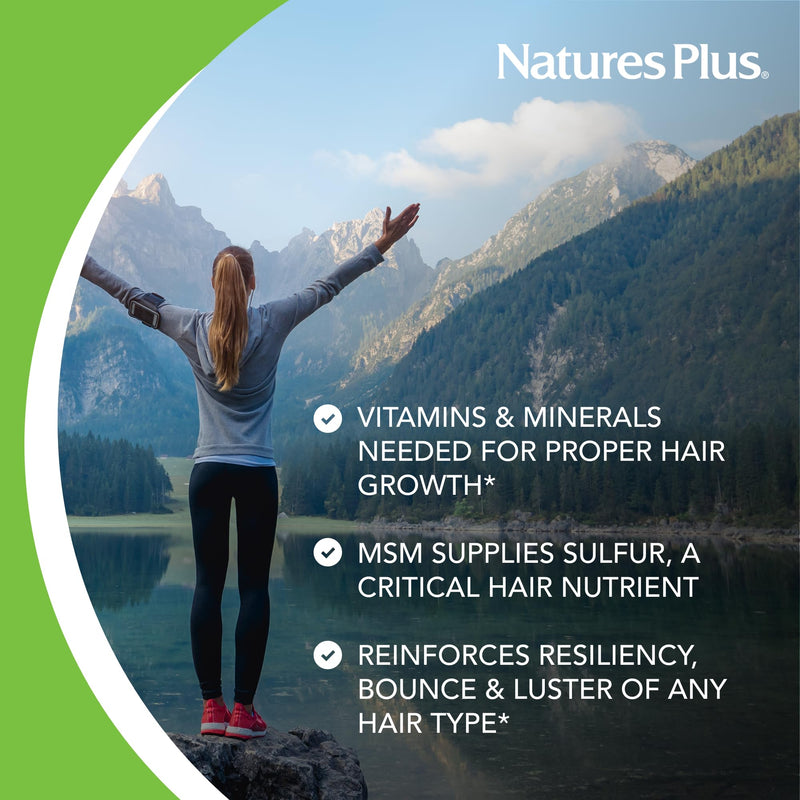 NaturesPlus Women’s Ultra Hair Plus - 60 Sustained Release Tablets, Pack of 2 - Nutritional Support for Healthy Hair Structure - Gluten Free - 60 Total Servings 60 Count (Pack of 2)