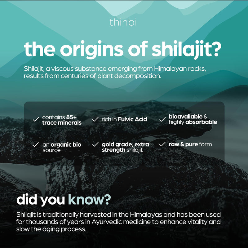 Shilajit Resin 4oz Extra Strength ‚Äì Pure Himalayan Shilajit for Men & Women, 75%+ Fulvic Acid & 85+ Trace Minerals for Energy, Immune & Metabolism Support, Lab-Tested, Better Than Gummies - Thinbi - BeesActive Australia