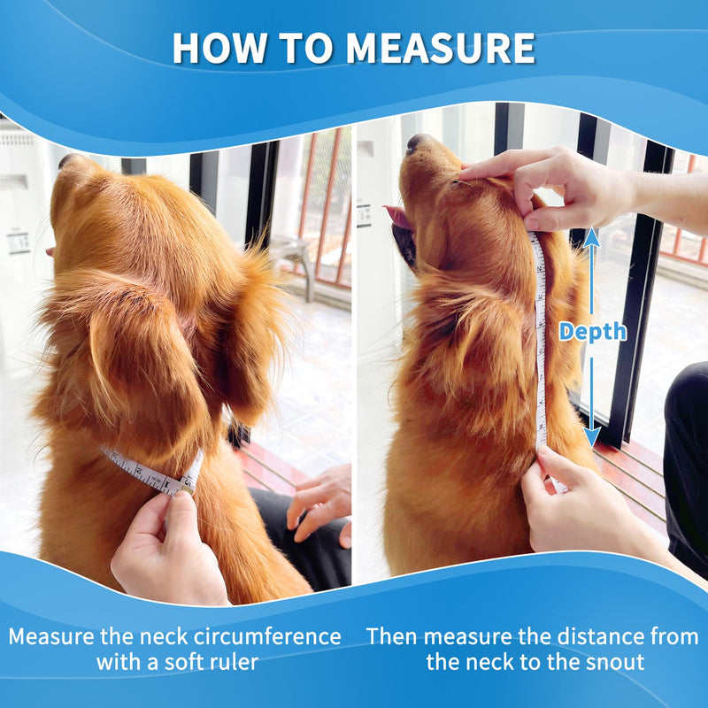 Collar Dog Soft, Dog Collar Leak Protection, Breathable Neck Brace for Dogs, Adjustable Protective Collar Leak Protection Dog, Lightweight Neck Collar Dog, Funnel Dog (Size 8, Blue) Size 8 (Neck: 40.6 cm - 48.5 cm) - BeesActive Australia