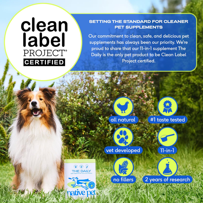 Native Pet Stress Support & Multivitamin Bundle: GutWell Stress Support - Dog Anxiety Relief & Dog Vitamins & Supplements - 11-in-1 Multivitamin Powder Food Topper for Overall Health - 60 Scoops