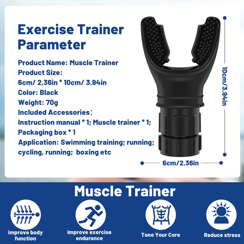 Portable Breathe Trainer with Pure Silicone Adjustable Oxy-fit Breathing Trainer, Exercise Device with Variable Settings, Improve Strength and Endurance, Easy to Clean and Use - BeesActive Australia