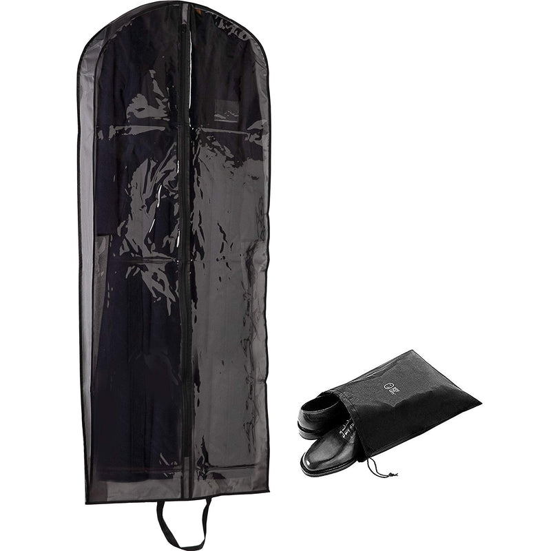 Breathable Long Clear Coat + Fur Storage Garment Bag | 54 Inch + 5 Inch Gusset | Mink, Wool, Winter, Trench Coat, Long Dress Cover | Hanging Clothes Protector - BeesActive Australia