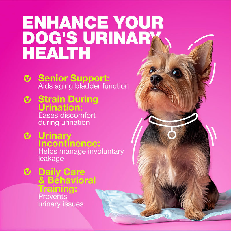 Dog UTI Treatment - Dog Cranberry Supplement for Bladder & Kidney Health, Urinary Tract, Incontinence Support - Cranberry Supplement for Dog Incontinence - Bladder Control Cranberry Chews Duck 180 count - PawsPlanet Australia