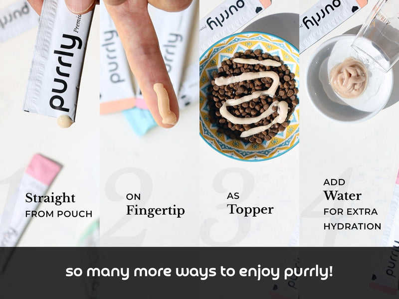 Purrly Hydrating Wet Cat Treat Snack Topper Creamy Purée Human-Grade Chicken Breast & Salmon with Omega-3 & 6 for Skin & Coat (30 Count) Healthy Lickable Squeeze Soft Snack - BeesActive Australia