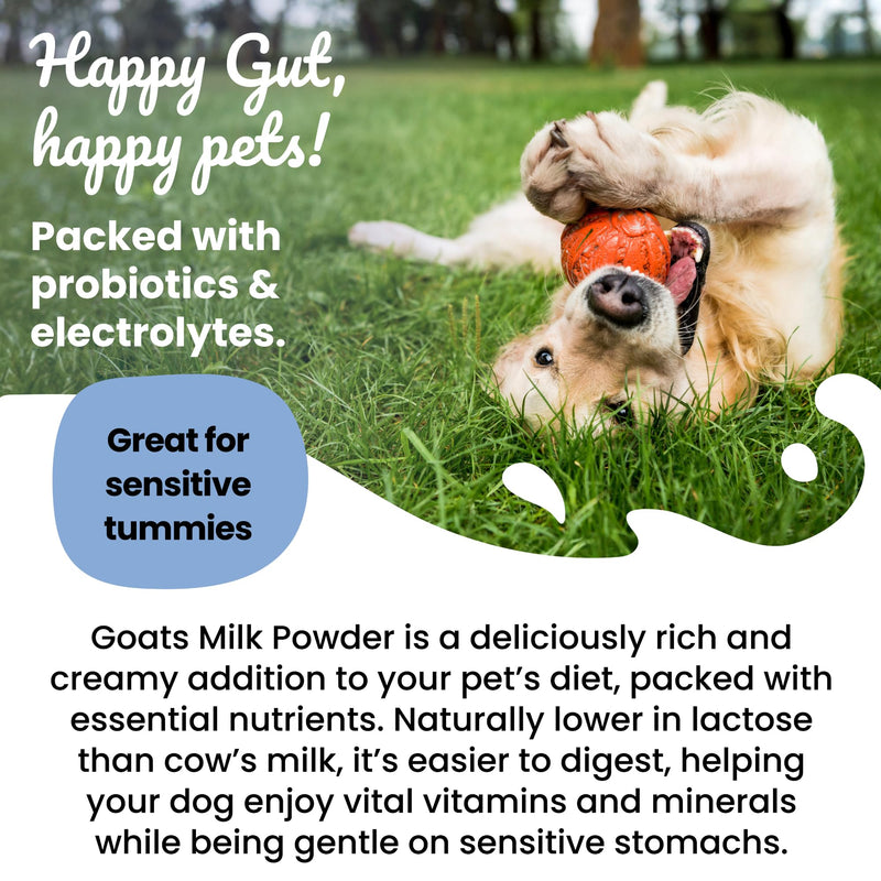 Supernature Goats Milk Powder for Dogs & Cats 250g | 100% Natural Digestive Supplement, Low Lactose, Perfect for Hydration, High in Protein & Calcium, Nutrient Rich Food Topper