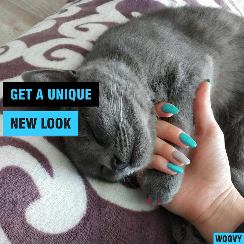 15 Colors / 150 pcs Cat Nail Caps | Cat Claw Covers with Adhesives and Applicators (S) S - BeesActive Australia