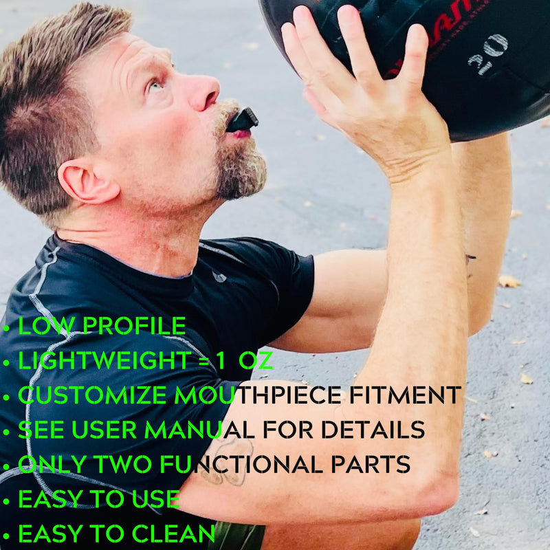 Maximus Lung Trainer Device | VO2 Max Trainer for Endurance Training, Breathing Exercise & Lung Capacity, Portable Resistance Exerciser for Supporting Fitness & Oxygen - BeesActive Australia