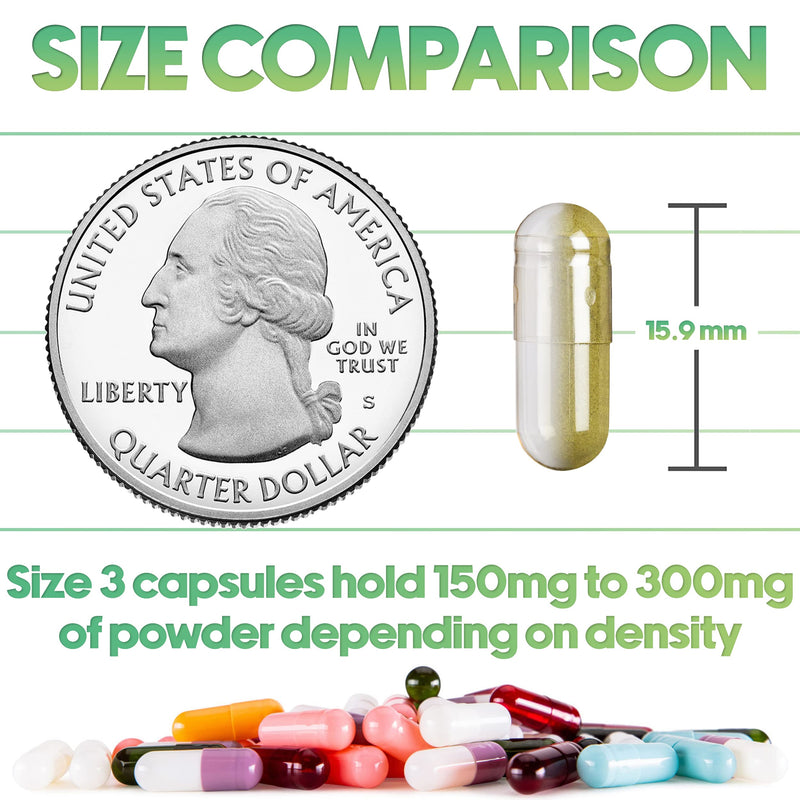 XPRS Nutra Size 3 Empty Capsules - 1000 Count Empty Gelatin Capsules - Pills DIY Capsule Filling - Pure Bovine Pill Gel Caps Fillable Do-It-Yourself Vitamins and Supplements (Multi Color) 1000 Count (Pack of 1) Multi Color