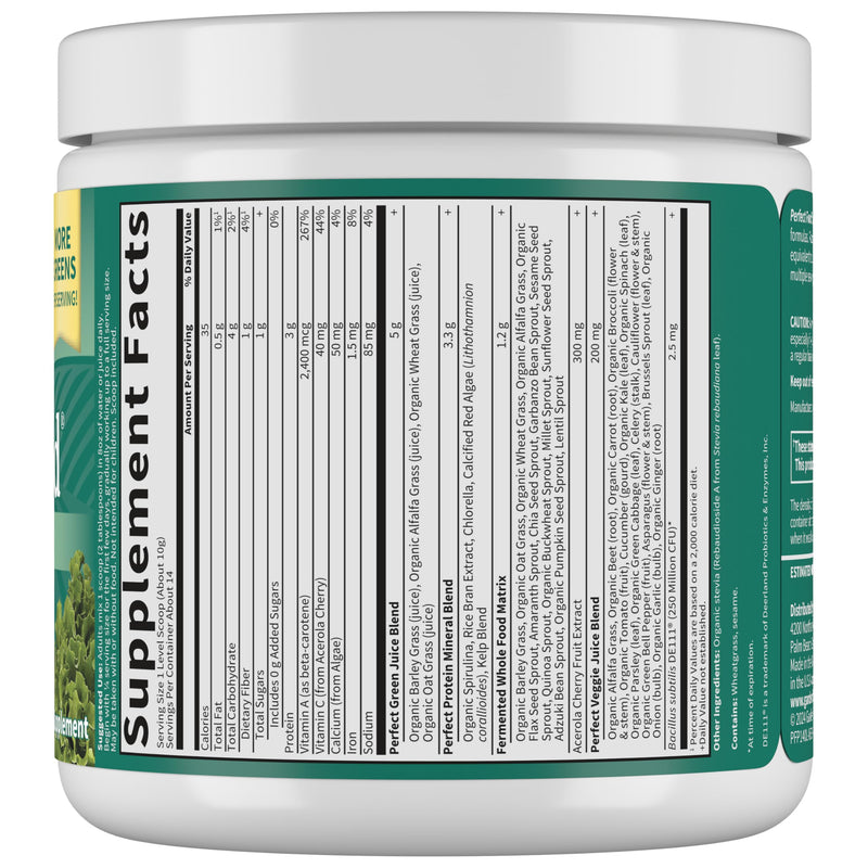 Garden of Life Perfect Food Original Super Green Formula, 14 Servings | Plant Based Superfood Powder with Probiotics, Enzymes and Greens Concentrates for Immune Support and Digestive Support 4.94 Ounce (Pack of 1)